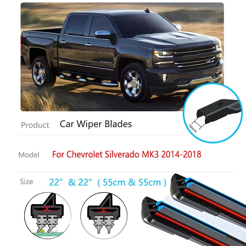 2x For Chevrolet Silverado LD GMC Sierra Cheyenne VIA Vtrux Truck MK3 1500 2014~2018 Car Front Wipers Blades Accessories 22" 22"
2x For Chevrolet Silverado LD GMC Sierra Cheyenne VIA Vtrux Truck MK3 1500 2014~2018 Car Front Wipers Blades Accessories 22" 22"