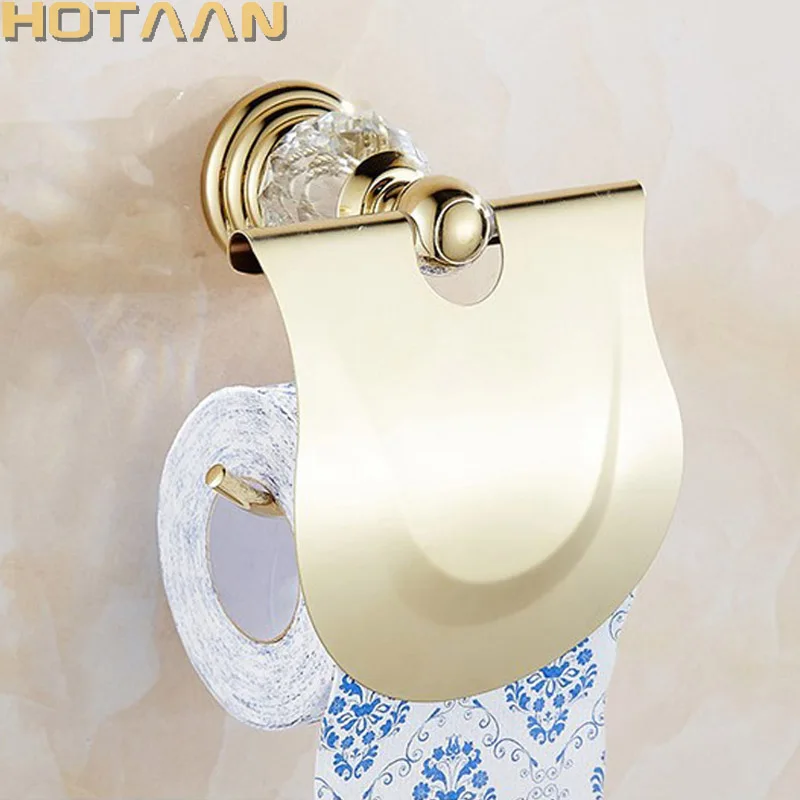 Bathroom Golden Paper Holder With Crystal Wall Paper Roll Rack Hangs Paper Towel Holder Archaize Waterproof Toilet Paper Holder
Bathroom Golden Paper Holder With Crystal Wall Paper Roll Rack Hangs Paper Towel Holder Archaize Waterproof Toilet Paper Holder
