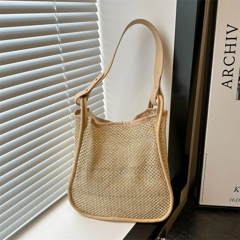 Foufurieux Straw Bags Hand-Woven Handbag Quality Leather Shoulder Bags Beach Totes Lager Capacity Shopping Bag Rattan Bucket New
Foufurieux Straw Bags Hand-Woven Handbag Quality Leather Shoulder Bags Beach Totes Lager Capacity Shopping Bag Rattan Bucket New