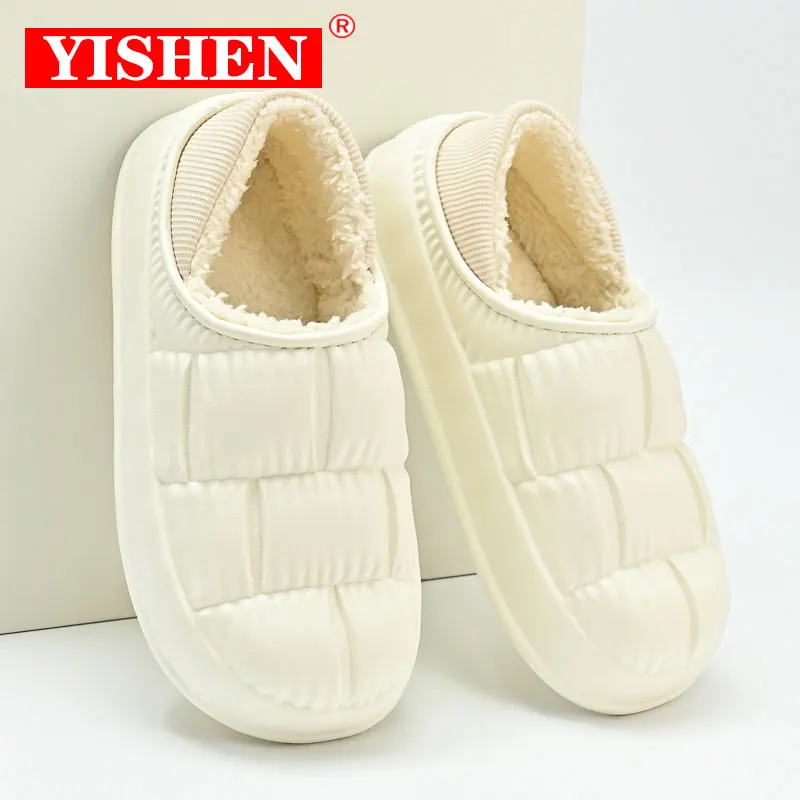 Зимние тапочки YISHEN для женщин, водонепроницаемые теплые плюшевые домашние тапочки, низкая подошва, нескользящая обувь для пар, тапочки для мужчин
Зимние тапочки YISHEN для женщин, водонепроницаемые теплые плюшевые домашние тапочки, низкая подошва, нескользящая обувь для пар, тапочки для мужчин