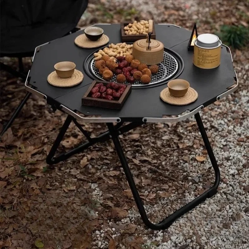 Портативный складной походный стол, круглый алюминиевый стол для пикника, легкий компактный стол для барбекю с подставкой для жаровни
Портативный складной походный стол, круглый алюминиевый стол для пикника, легкий компактный стол для барбекю с подставкой для жаровни