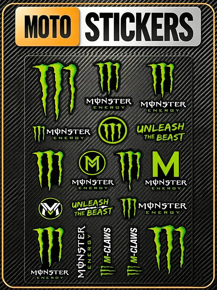 For Monster Energy Universal Waterproof Reflective Decorative Decals Scratch Hide For Car Motorcycle Helmet Water Cup Fridge
For Monster Energy Universal Waterproof Reflective Decorative Decals Scratch Hide For Car Motorcycle Helmet Water Cup Fridge