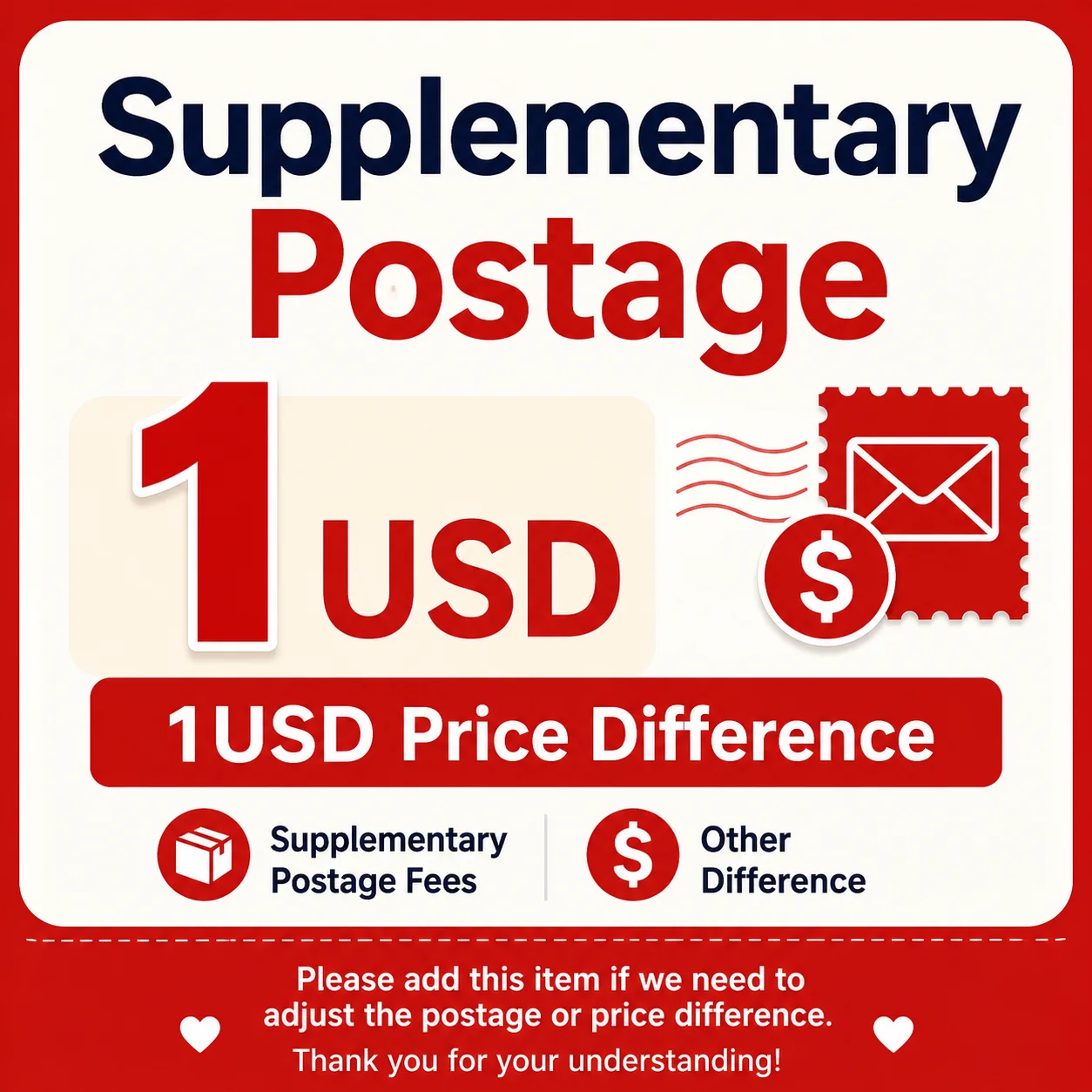 1usd Supplementary Postage 1USD Price Difference Supplementary Postage Fees Other Difference
1usd Supplementary Postage 1USD Price Difference Supplementary Postage Fees Other Difference