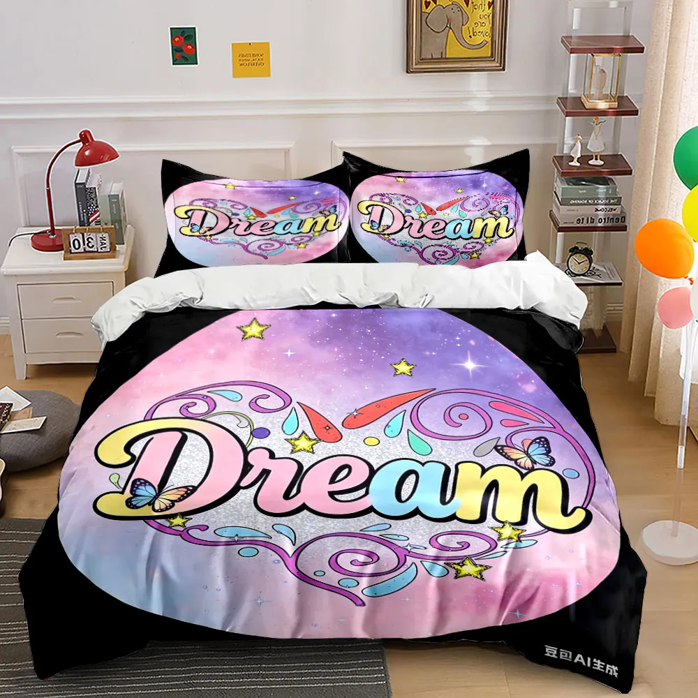 "Dream Themed Bedroom Decor Set" Multiple sizes kid's and adults' bedroom Exquisite 3PC bedding set, gift
"Dream Themed Bedroom Decor Set" Multiple sizes kid's and adults' bedroom Exquisite 3PC bedding set, gift