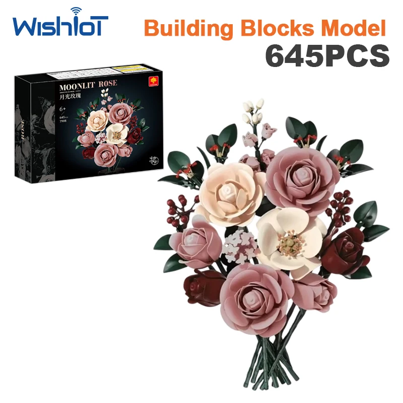 7908 645PCS Rose Flower Bouquet Botanical Collection Kit for Building Block Brick Toy DIY Assembly Decoration Components
7908 645PCS Rose Flower Bouquet Botanical Collection Kit for Building Block Brick Toy DIY Assembly Decoration Components