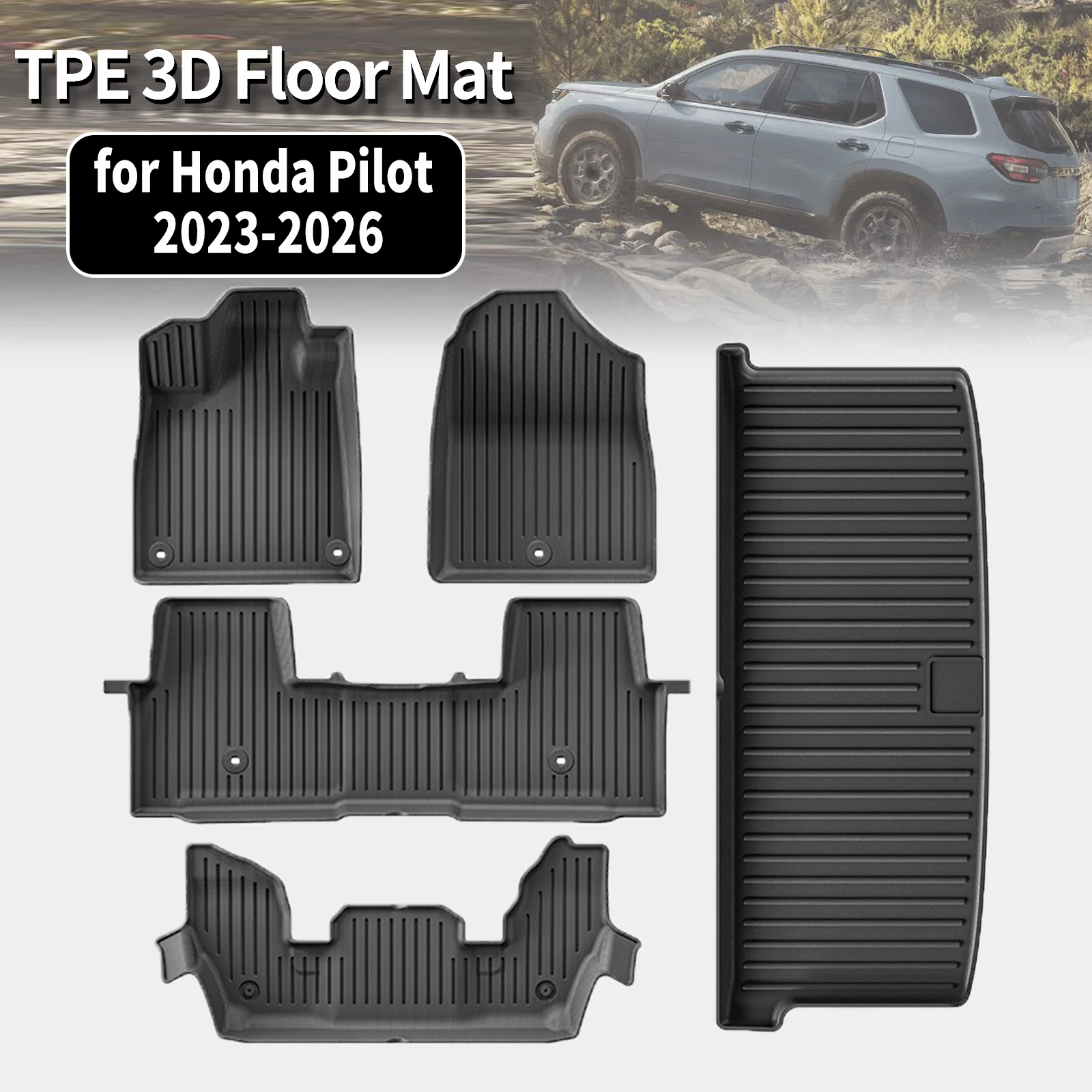 for Honda Pilot 2023 2024 2025 2026 LHD Eco-Friendly TPE Car Floor & Trunk Mats, Non-Slip Dustproof (Not For RHD)
for Honda Pilot 2023 2024 2025 2026 LHD Eco-Friendly TPE Car Floor & Trunk Mats, Non-Slip Dustproof (Not For RHD)