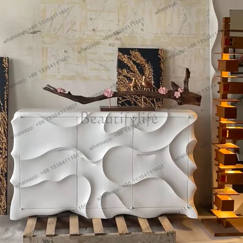 FG Vintage artwork Home solid wood dining side cabinet foyer bucket cabinet Wave pattern porch cabinet Bedroom storage
FG Vintage artwork Home solid wood dining side cabinet foyer bucket cabinet Wave pattern porch cabinet Bedroom storage