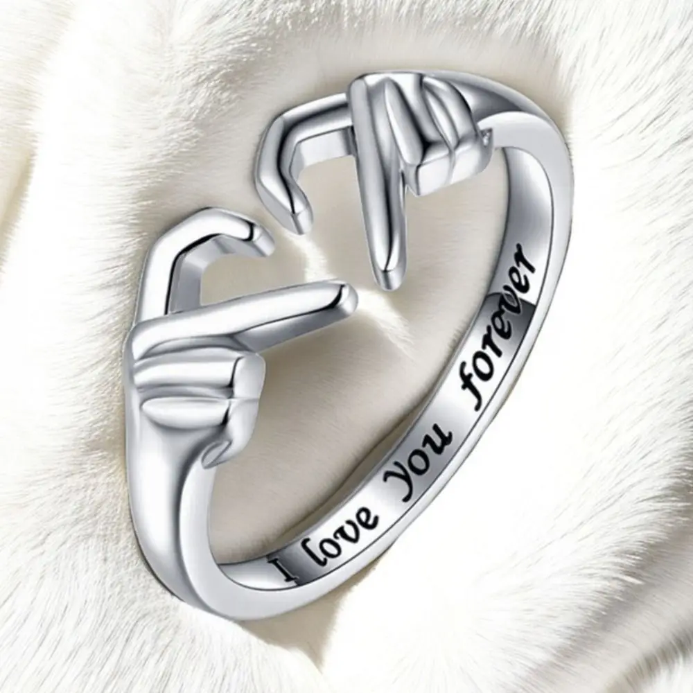 I Love You Forever Heart Shaped Ring Romantic Temperament Adjustable Finger Ring Exquisite Light Luxury Opening Ring
I Love You Forever Heart Shaped Ring Romantic Temperament Adjustable Finger Ring Exquisite Light Luxury Opening Ring