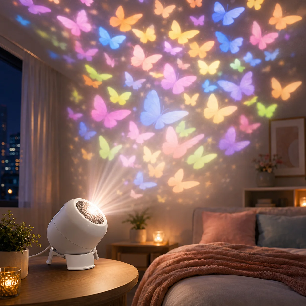 Dynamic Butterfly Projection Night Light, USB Powered 360° Adjustable Color Projector Lamp for Bedroom, Kids Room, Party Decor
Dynamic Butterfly Projection Night Light, USB Powered 360° Adjustable Color Projector Lamp for Bedroom, Kids Room, Party Decor