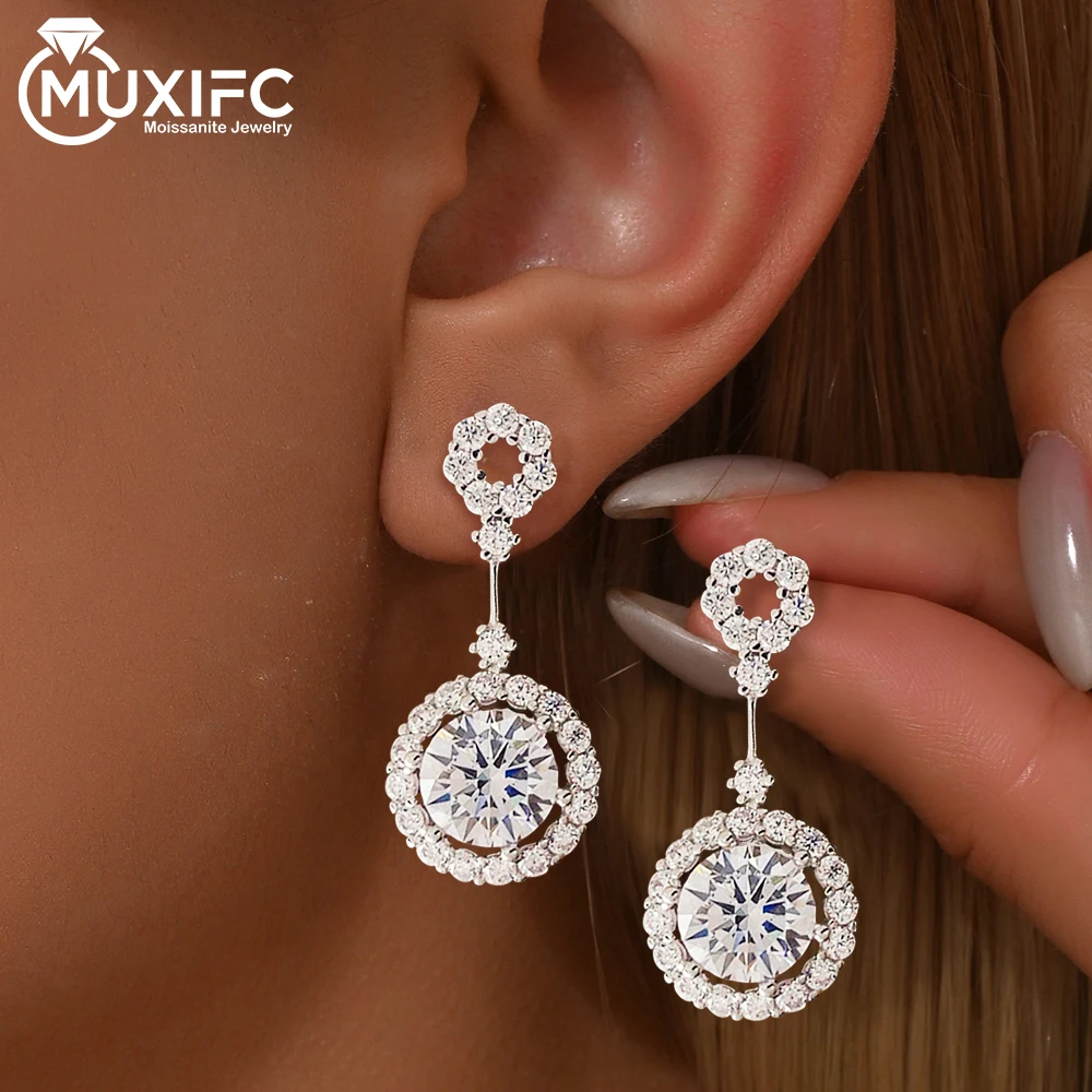 MUXIFC 2/4 cttw Moissanite Earring for Women Lab Diamond 925 Sterling Silver Wedding Drop Earrings GRA Certificates Fine Jewelry
MUXIFC 2/4 cttw Moissanite Earring for Women Lab Diamond 925 Sterling Silver Wedding Drop Earrings GRA Certificates Fine Jewelry