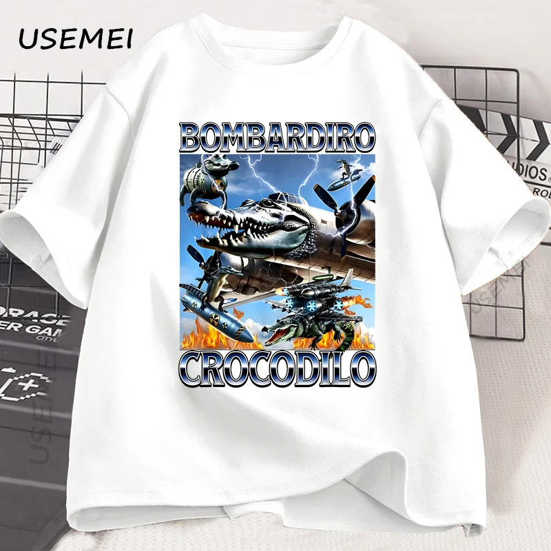 Bombardiro-Crocodilo Italian Brainrot Meme T-Shirt Humor Funny Graphic Tees Cotton Novelty Short Sleeve Tshirt Unisex Streetwear
Bombardiro-Crocodilo Italian Brainrot Meme T-Shirt Humor Funny Graphic Tees Cotton Novelty Short Sleeve Tshirt Unisex Streetwear