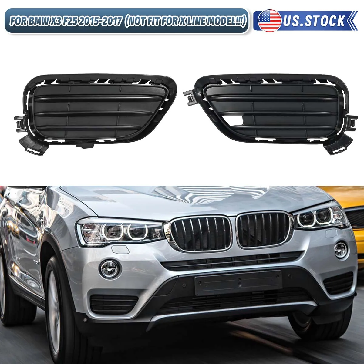 1 пара переднего бампера автомобиля, нижняя решетка, нижняя рамка, черная крышка для BMW X3 F25 2015 2016 2017 51117338513 51117338514
1 пара переднего бампера автомобиля, нижняя решетка, нижняя рамка, черная крышка для BMW X3 F25 2015 2016 2017 51117338513 51117338514