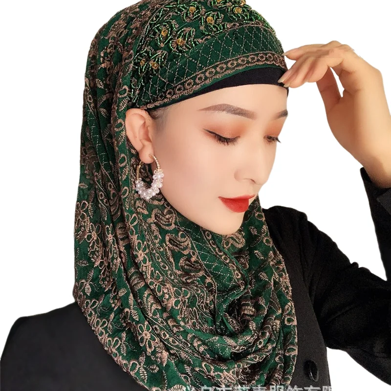 Muslim Instant Scarf Silk Headscarf Women Head Cover Embroidery Hijab Head Wrap Islamic Niqab Nikab Amira Shawls Turbante Mujer
Muslim Instant Scarf Silk Headscarf Women Head Cover Embroidery Hijab Head Wrap Islamic Niqab Nikab Amira Shawls Turbante Mujer