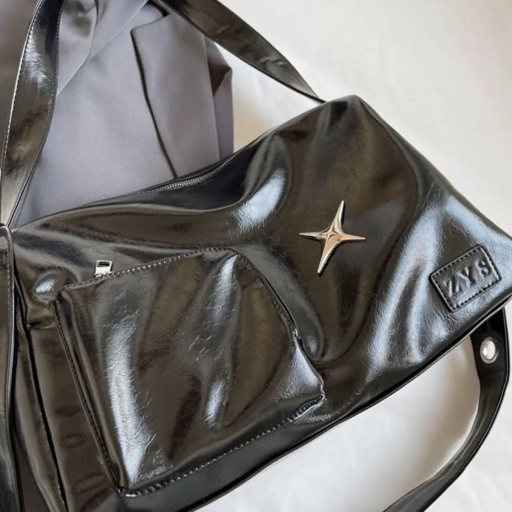 Exquisite PU Leather Punk Tote Bag Black Large Capacity Y2K Armpit Bag Zipper Elegant Bowling Handbag Girls
Exquisite PU Leather Punk Tote Bag Black Large Capacity Y2K Armpit Bag Zipper Elegant Bowling Handbag Girls