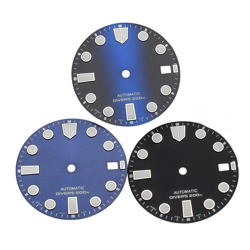 28.5mm Black Dial Blue C3 Luminous Markers With Date Window Dial Replacement Parts For SKX007 SRPD Turtle Dive Watch Repair Mod
28.5mm Black Dial Blue C3 Luminous Markers With Date Window Dial Replacement Parts For SKX007 SRPD Turtle Dive Watch Repair Mod