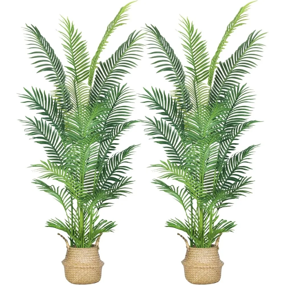 6FT 2Packs Artificial Palm Tree,Faux Areca Palm Plant with Real Touch Leaves and Adjustable Branches,Fake Tropical Palm Tree
6FT 2Packs Artificial Palm Tree,Faux Areca Palm Plant with Real Touch Leaves and Adjustable Branches,Fake Tropical Palm Tree