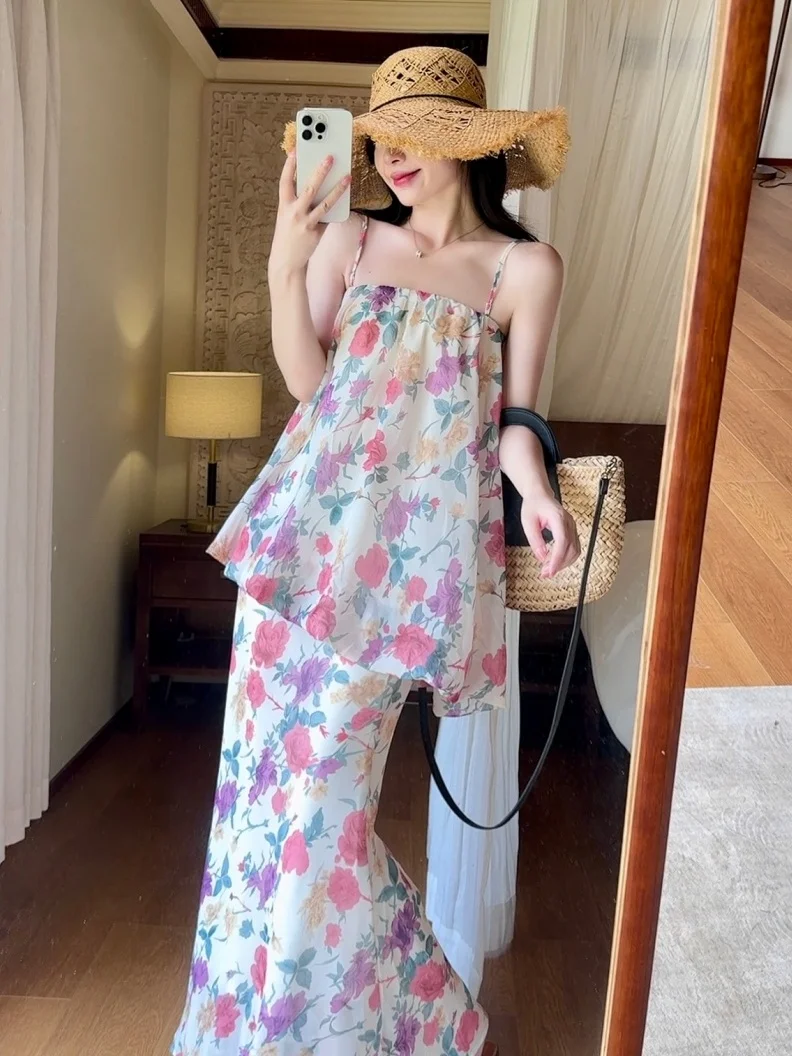Kumikumi Summer Slimming Floral Pleated Vest And Halter Neck Dress Women's Fashion Set Cotton Lightweight Casual Outfit
Kumikumi Summer Slimming Floral Pleated Vest And Halter Neck Dress Women's Fashion Set Cotton Lightweight Casual Outfit