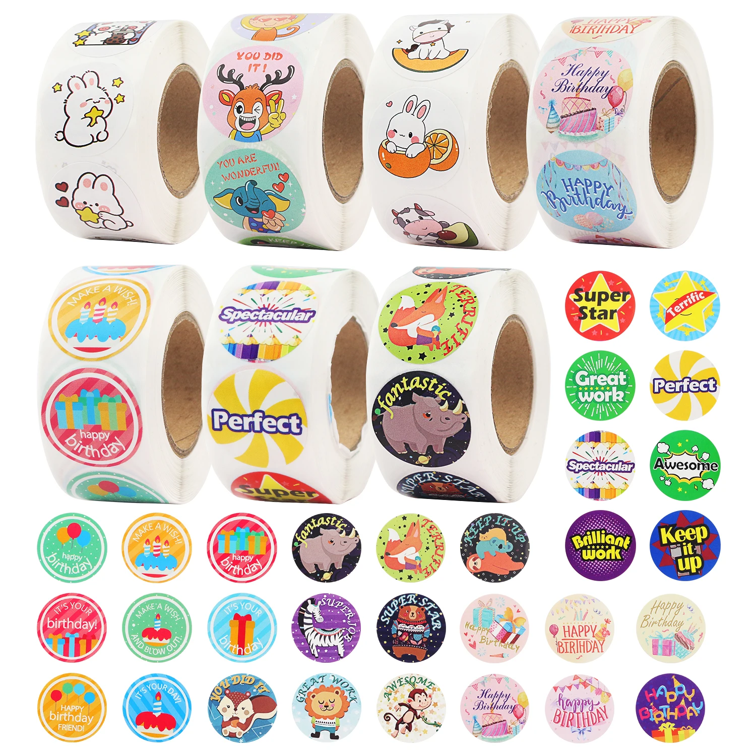 500/roll self-adhesive stickers, office stationery decoration labels, sealing stickers, cartoon animal cute designs
500/roll self-adhesive stickers, office stationery decoration labels, sealing stickers, cartoon animal cute designs