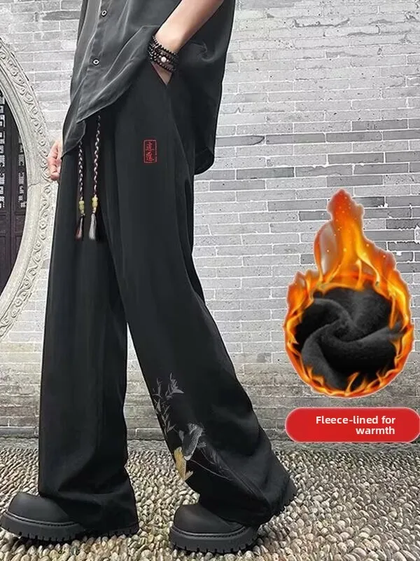 Men's Fce Lined Casual Sports Pants Elastic Waist plus Size Straight Leg Trendy Autumn Winter New Sle Comfortable Fit
Men's Fce Lined Casual Sports Pants Elastic Waist plus Size Straight Leg Trendy Autumn Winter New Sle Comfortable Fit