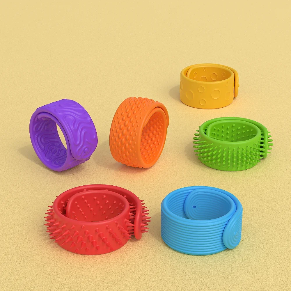 6 шт. детские сенсорные текстурированные силиконовые браслеты для снятия стресса, текстурированные игрушки, успокаивающие игрушки для снятия стресса для детей, новинка
6 шт. детские сенсорные текстурированные силиконовые браслеты для снятия стресса, текстурированные игрушки, успокаивающие игрушки для снятия стресса для детей, новинка