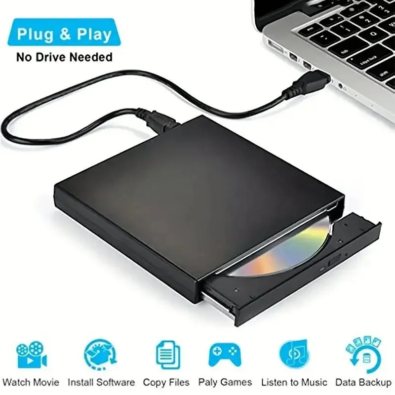USB External CD DVD Reader CD/DVD Drive USB 2.0 External Disk Drive CD-ROM DVD-ROM Burner Player For Laptop Desktop DVD Burner
USB External CD DVD Reader CD/DVD Drive USB 2.0 External Disk Drive CD-ROM DVD-ROM Burner Player For Laptop Desktop DVD Burner