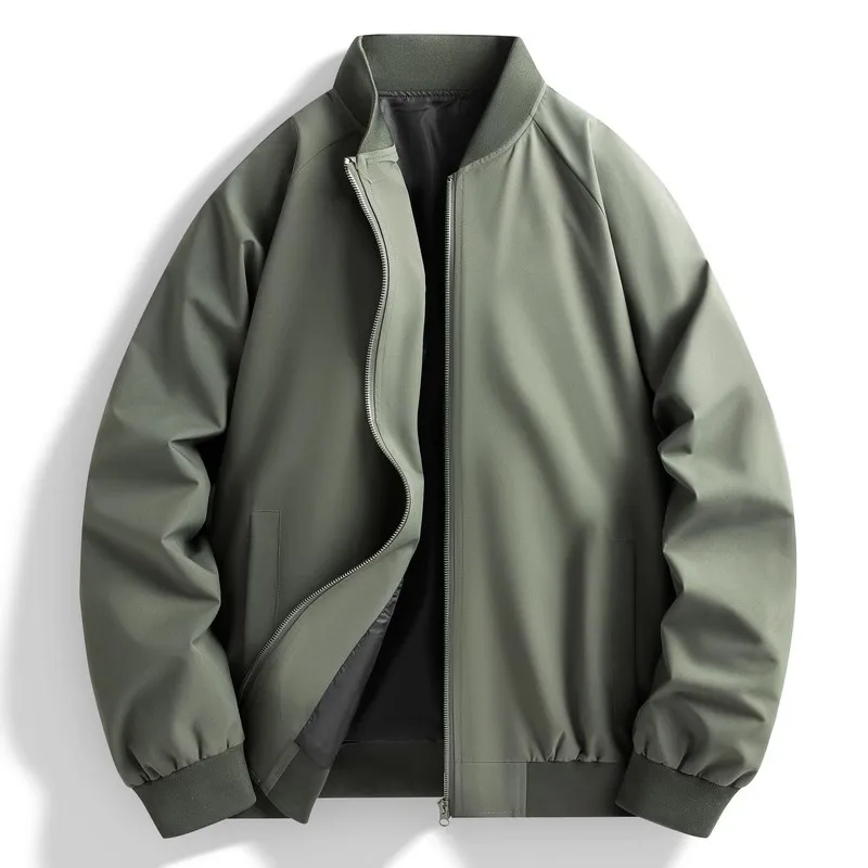 Spring Autumn Men's Casual Jackets Windproof Bomber Jacket Solid Color Stand Collar Fashion Baseball Outerwear Coat Plus Size
Spring Autumn Men's Casual Jackets Windproof Bomber Jacket Solid Color Stand Collar Fashion Baseball Outerwear Coat Plus Size