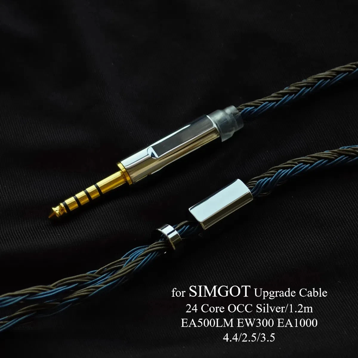 Braided OCC Upgrade Cable Compatible with Simgot EA1000/EA500LM - 24-Strand 4.4mm Balanced 3.5mm MIC Version
Braided OCC Upgrade Cable Compatible with Simgot EA1000/EA500LM - 24-Strand 4.4mm Balanced 3.5mm MIC Version