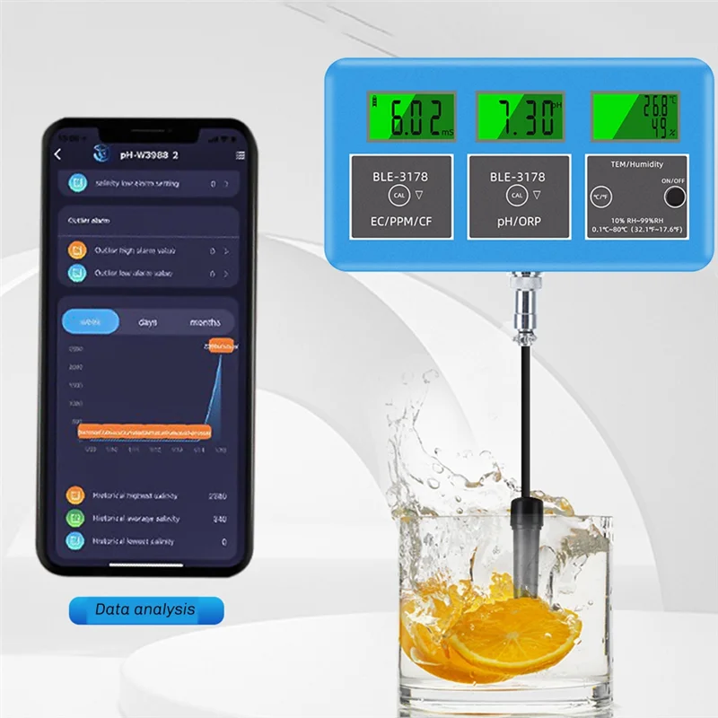 GROCE-Wifi 7 в 1, тестер качества воды PH ORP TDS EC Теmp, измеритель влажности, онлайн-анализатор для аквариума, монитор анализации воды
GROCE-Wifi 7 в 1, тестер качества воды PH ORP TDS EC Теmp, измеритель влажности, онлайн-анализатор для аквариума, монитор анализации воды