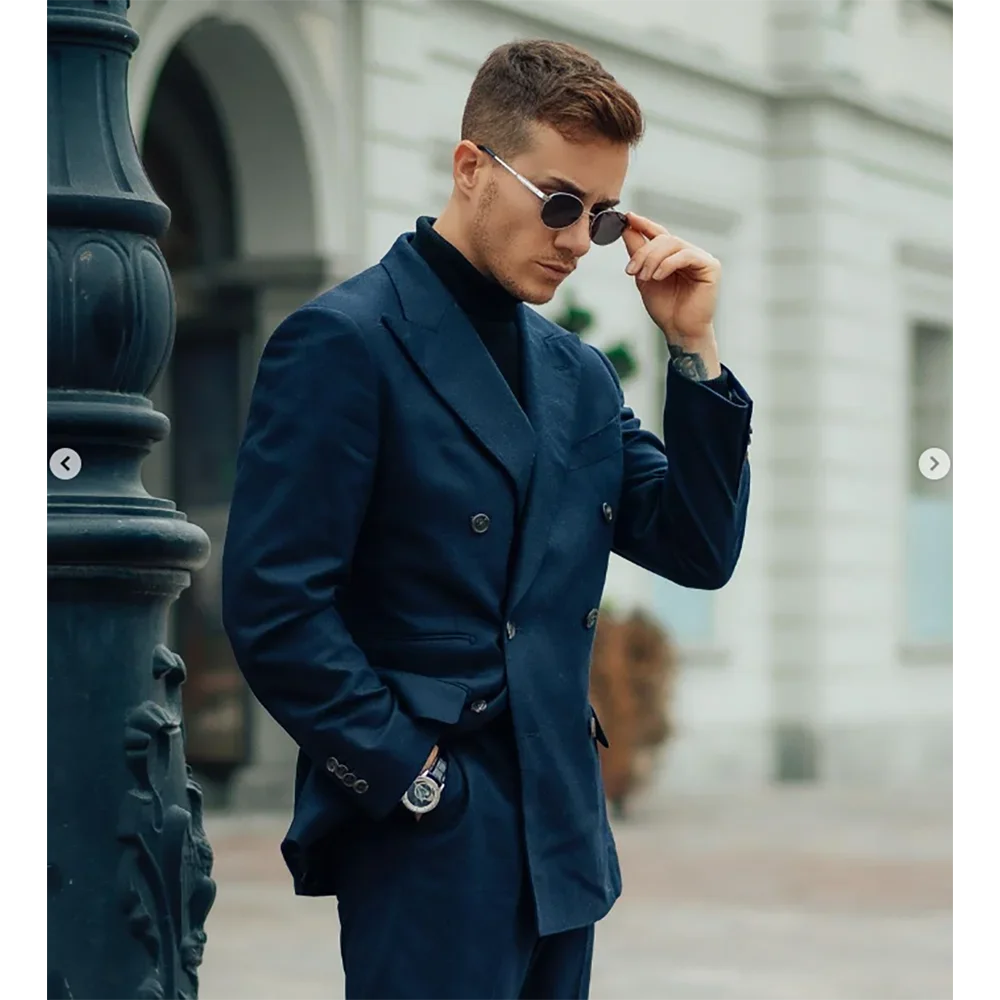 Fashion Men's Two-piece Suit (Jacket+Pants) New High-quality and Handsome Double Breasted Casual Slim Male Clothing
Fashion Men's Two-piece Suit (Jacket+Pants) New High-quality and Handsome Double Breasted Casual Slim Male Clothing