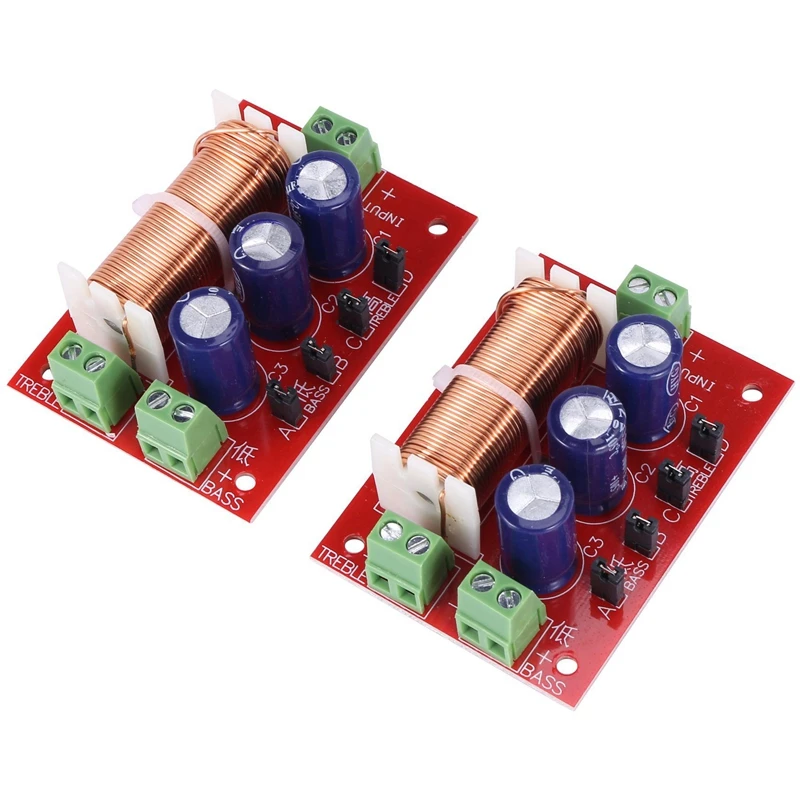 T82C Hot Sale-8Pcs 400W Speaker Crossover 2 Way Audio Adjustment Tweeter Bass Speakers Filter Frequency Divider For 2-16Ohm
T82C Hot Sale-8Pcs 400W Speaker Crossover 2 Way Audio Adjustment Tweeter Bass Speakers Filter Frequency Divider For 2-16Ohm