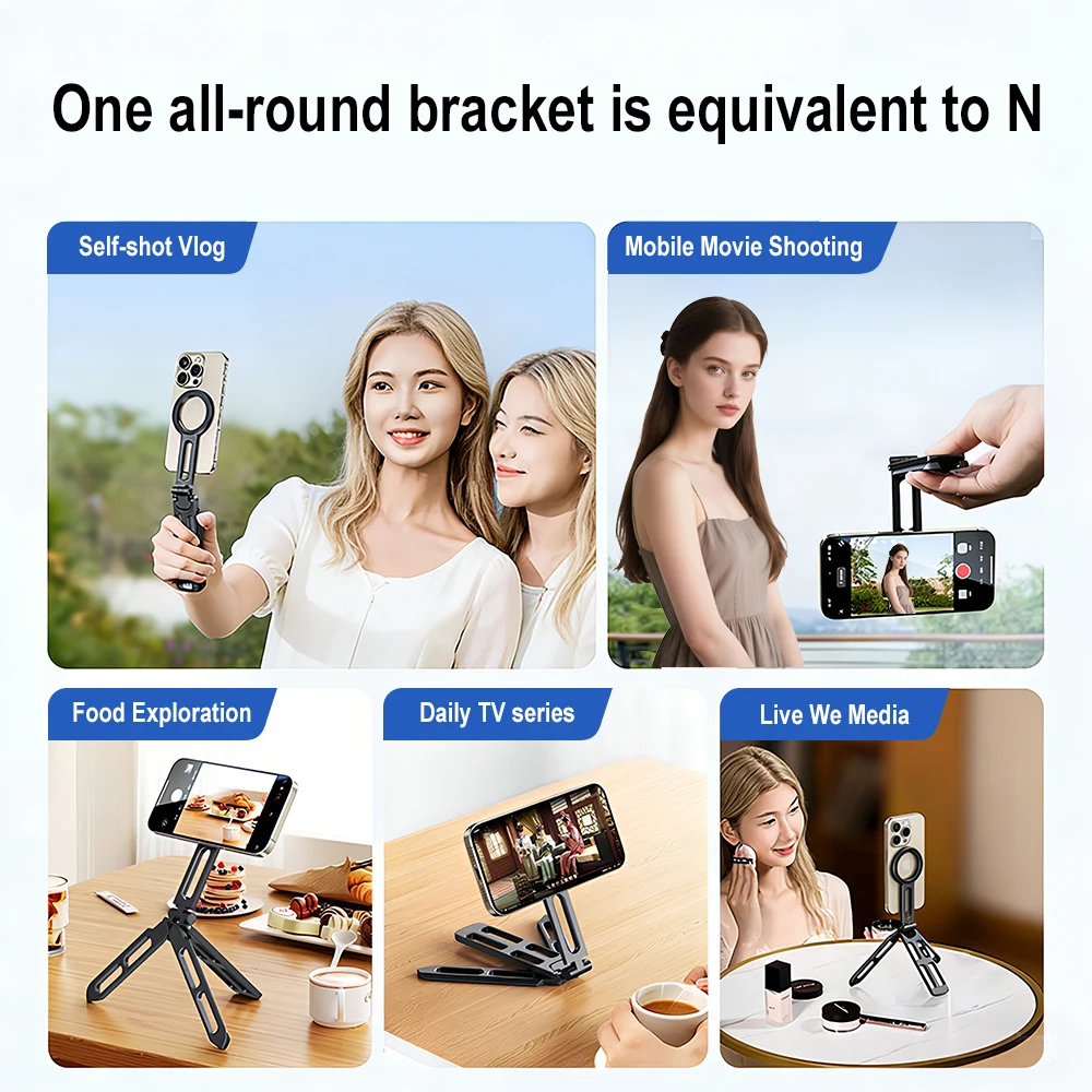 Portable Magnetic Phone Holder Multi-functional Foldable Dual-sided Magnetic Phone Tripod Stand for iPhone 16 15 14 13 11 ProMax
Portable Magnetic Phone Holder Multi-functional Foldable Dual-sided Magnetic Phone Tripod Stand for iPhone 16 15 14 13 11 ProMax