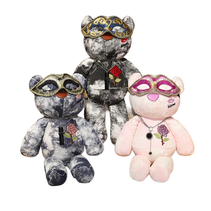 38cm Teddy Bear With/Without Mask Plush Doll Pink Blue Black Animal Fashion Plushie Birthday Present
38cm Teddy Bear With/Without Mask Plush Doll Pink Blue Black Animal Fashion Plushie Birthday Present