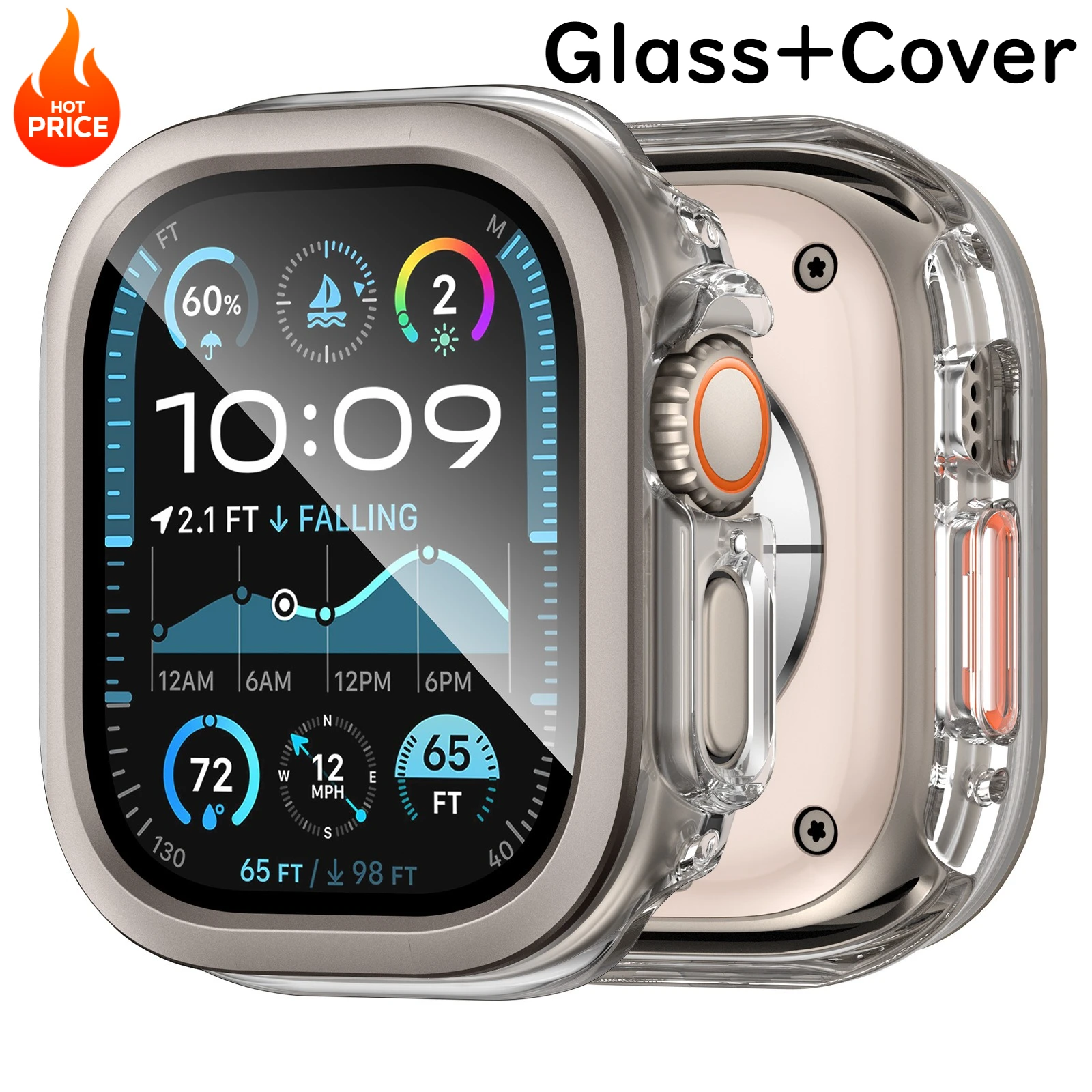 Glass+Cover for Apple Watch Case Series 10 46mm 42mm Screen Protector Cover for Iwatch Series Ultra 49mm 2/1 Replace Accessories
Glass+Cover for Apple Watch Case Series 10 46mm 42mm Screen Protector Cover for Iwatch Series Ultra 49mm 2/1 Replace Accessories