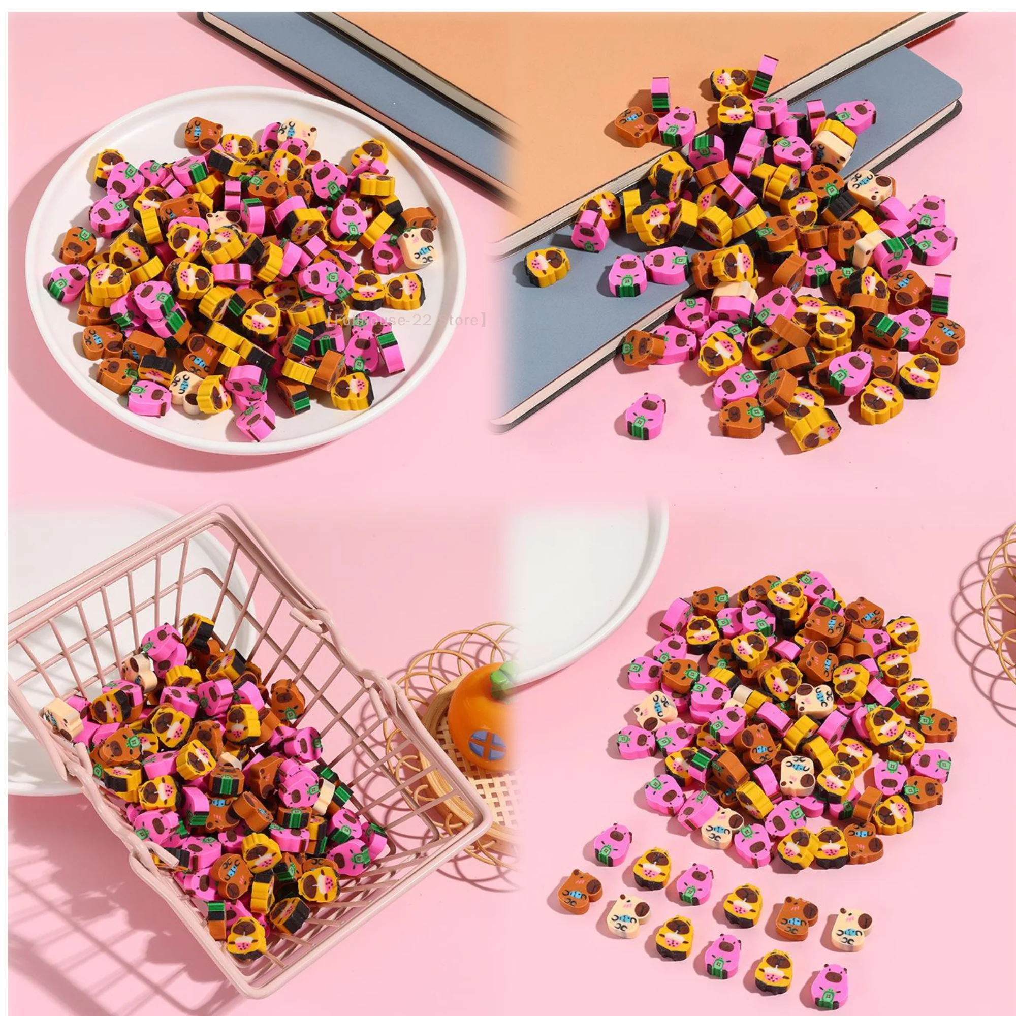 100Pcs Creative Cute Capybara Mini Cartoon Eraser Kawaii Animal Stationery Primary School Office Supplies Kids Prize Gift
100Pcs Creative Cute Capybara Mini Cartoon Eraser Kawaii Animal Stationery Primary School Office Supplies Kids Prize Gift