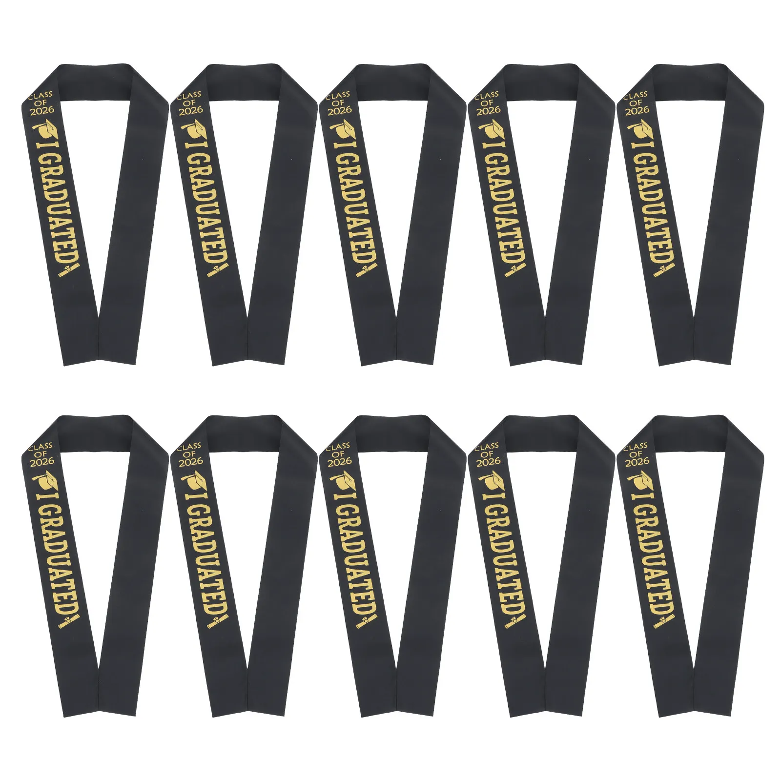 10Pcs Class of 2026 Black Satin Graduation Sash One Size Fits All Grad Picture Props Graduation Season Photo Booth Grad Party
10Pcs Class of 2026 Black Satin Graduation Sash One Size Fits All Grad Picture Props Graduation Season Photo Booth Grad Party
