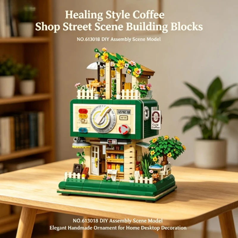 Street Scene Assembly Blocks Kit, Vintage Healing Coffee Shop Model, Assembled Craft Ornament for Household Interior Display
Street Scene Assembly Blocks Kit, Vintage Healing Coffee Shop Model, Assembled Craft Ornament for Household Interior Display
