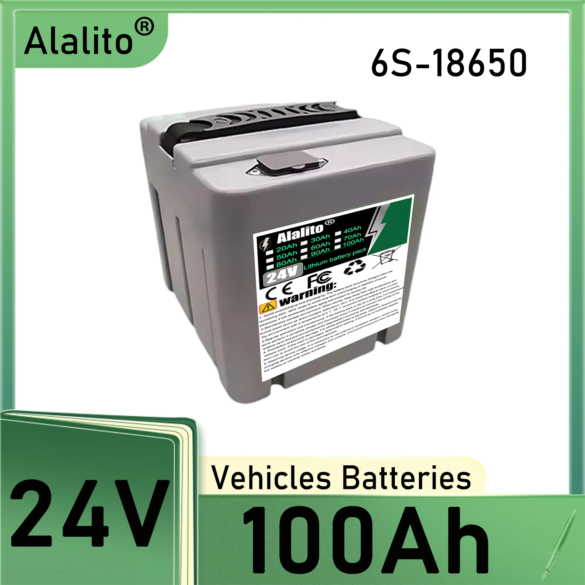New Full Capacity 18650 Lithium Battery 24V for Air Express, Suitable for 250-2000W 20Ah-100Ah Lithium Battery Pack
New Full Capacity 18650 Lithium Battery 24V for Air Express, Suitable for 250-2000W 20Ah-100Ah Lithium Battery Pack
