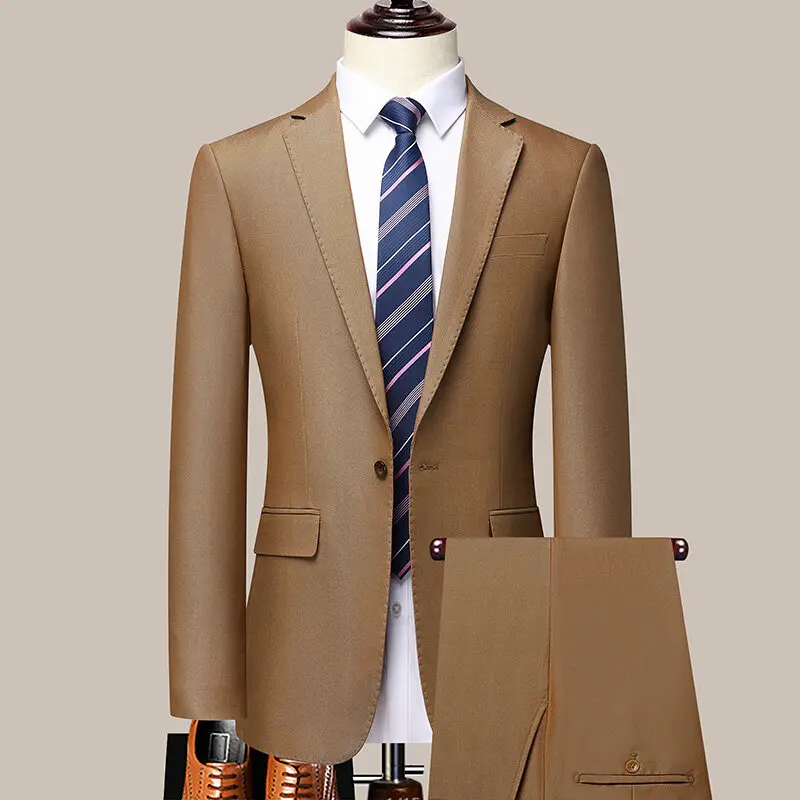 2025 High-quality fashion handsome solid color business casual trend wedding banquet boutique two-piece set
2025 High-quality fashion handsome solid color business casual trend wedding banquet boutique two-piece set