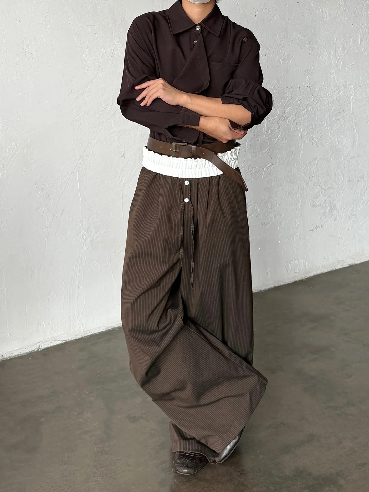 14GSL Retro Money Style Stripe Casual Pants Elastic Waist Drapey Long Pants High-End Feel West Pants Loose Fit Youth Fashion
14GSL Retro Money Style Stripe Casual Pants Elastic Waist Drapey Long Pants High-End Feel West Pants Loose Fit Youth Fashion