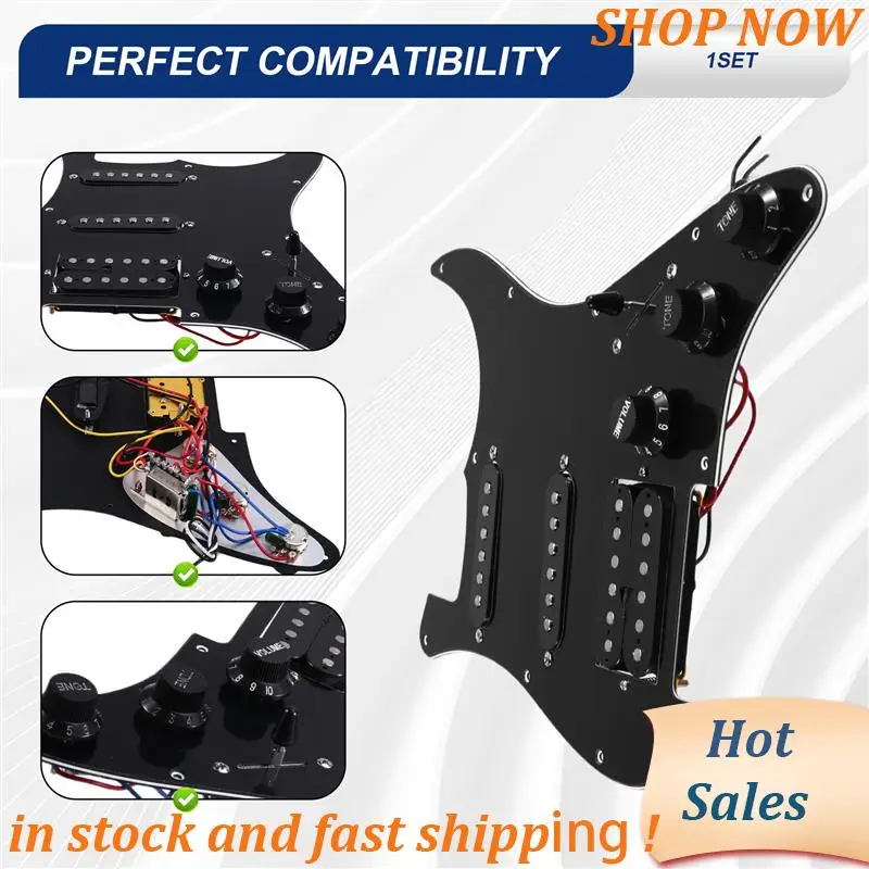 ABVB-Silence Switch Equipped SSH Guitar Pickguard And Wiring Setup For ST Electric Guitar Double Coil Pickup
ABVB-Silence Switch Equipped SSH Guitar Pickguard And Wiring Setup For ST Electric Guitar Double Coil Pickup