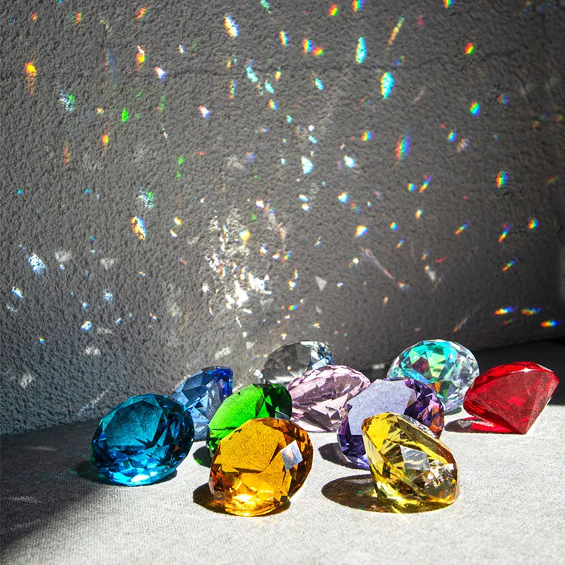 Gift Box Set Beautiful Birthstones 4CM colored crystal glass diamond children's toy counter decoration ornaments photo props
Gift Box Set Beautiful Birthstones 4CM colored crystal glass diamond children's toy counter decoration ornaments photo props