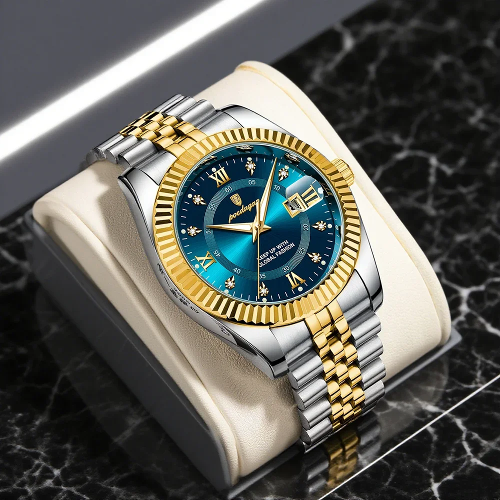 Poedagar Fashion Quartz Wristwatches New Man Designer Silver Diamond Clock Men Luxury Watch Automatic Watches Mens Orologio Uomo
Poedagar Fashion Quartz Wristwatches New Man Designer Silver Diamond Clock Men Luxury Watch Automatic Watches Mens Orologio Uomo