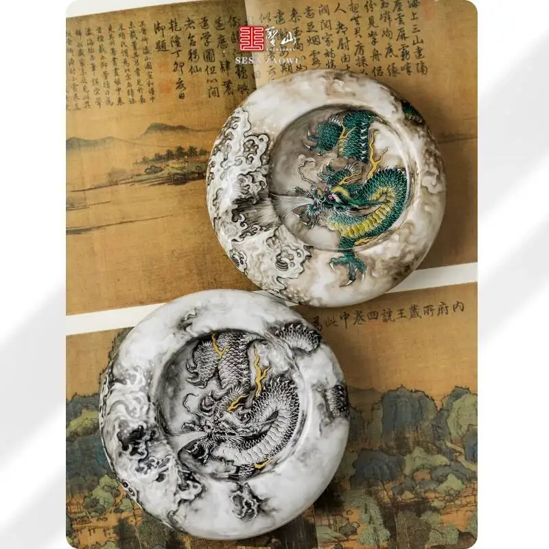 Holy Mountain Jingdezhen Classy Pastel Antique Dragon Ashtray Ceramic Hand-Painted Ornaments Cigar Cylinder
Holy Mountain Jingdezhen Classy Pastel Antique Dragon Ashtray Ceramic Hand-Painted Ornaments Cigar Cylinder