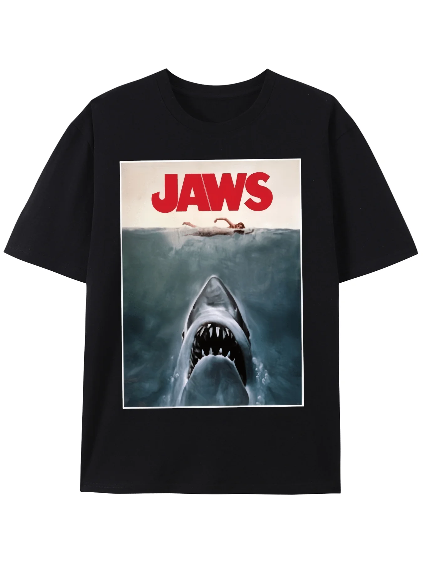 Jaws Classic Movie Tribute Tee - Men's Cotton Blend, Breathable Short-Sleeve Shirt with Lifelike Shark Design
Jaws Classic Movie Tribute Tee - Men's Cotton Blend, Breathable Short-Sleeve Shirt with Lifelike Shark Design