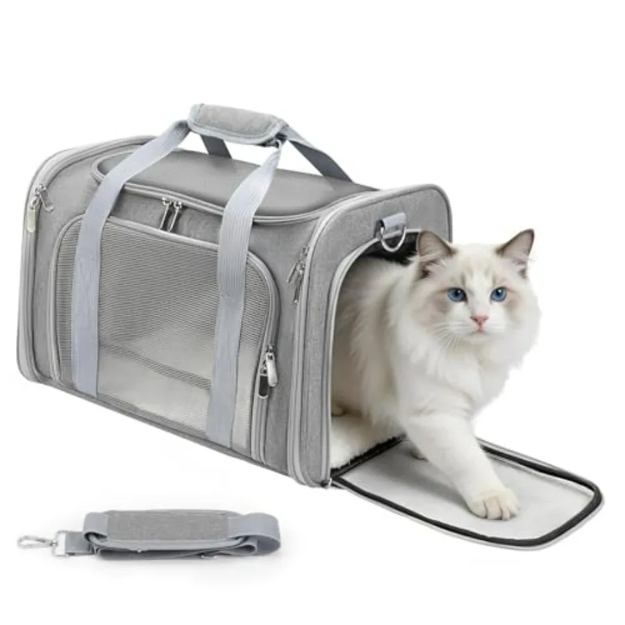 Cat Carrier Soft, Dog Carriers for Small Dogs/Large Cats Up to 16lbs,with High Breathability, Shoulder Strap, Removable Pad, Pe
Cat Carrier Soft, Dog Carriers for Small Dogs/Large Cats Up to 16lbs,with High Breathability, Shoulder Strap, Removable Pad, Pe