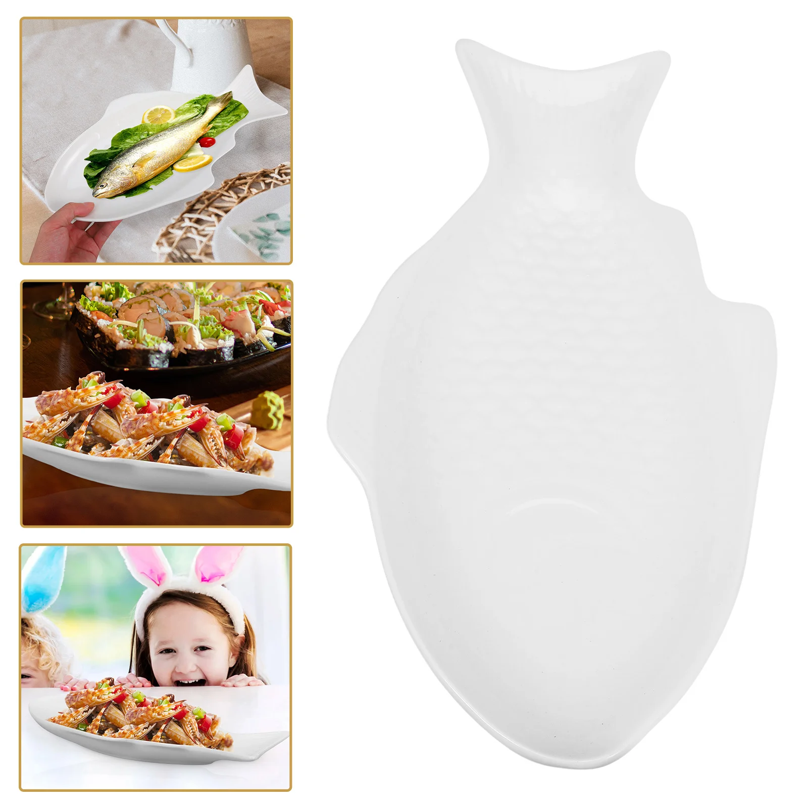 Fish Shaped Platter Decorative Food Plate Ceramic Serving Tray Delicate Dish Tableware
Fish Shaped Platter Decorative Food Plate Ceramic Serving Tray Delicate Dish Tableware