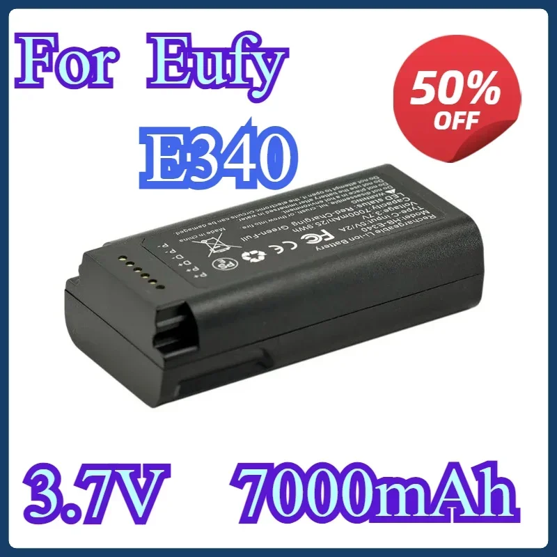 7000mAh Rechargeable Battery USB-C Charge For eufy Video Doorbell E340 25.9Wh 3.7V (Include Type-C Cable)
7000mAh Rechargeable Battery USB-C Charge For eufy Video Doorbell E340 25.9Wh 3.7V (Include Type-C Cable)