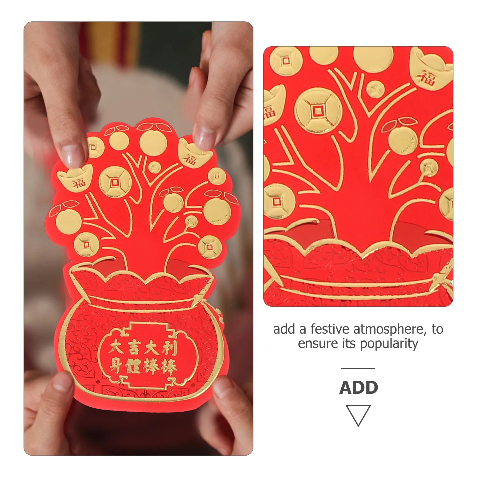 16 Pcs Creative Red Envelopes Tree Shaped Chinese New Year Money Bags Decorative Kids Party Gifts Spring Festival Envelopes
16 Pcs Creative Red Envelopes Tree Shaped Chinese New Year Money Bags Decorative Kids Party Gifts Spring Festival Envelopes