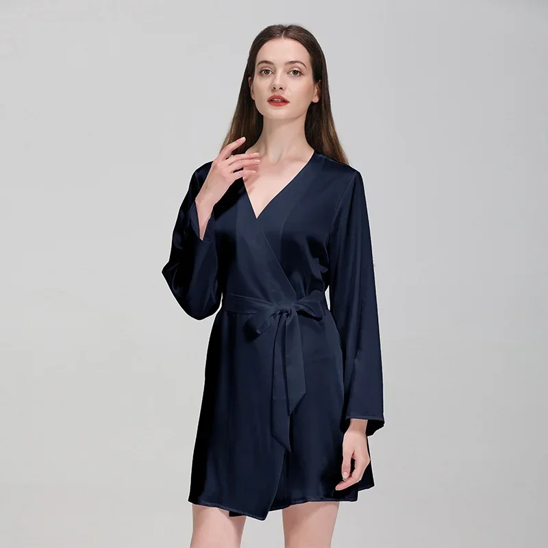 22MM 100% Mulberry Silk Sexy Nightwear Women Bathrobe Casual Nightgown Kimono Robe Intimate Lingerie Gown PJ Bridal Wedding Gift
22MM 100% Mulberry Silk Sexy Nightwear Women Bathrobe Casual Nightgown Kimono Robe Intimate Lingerie Gown PJ Bridal Wedding Gift