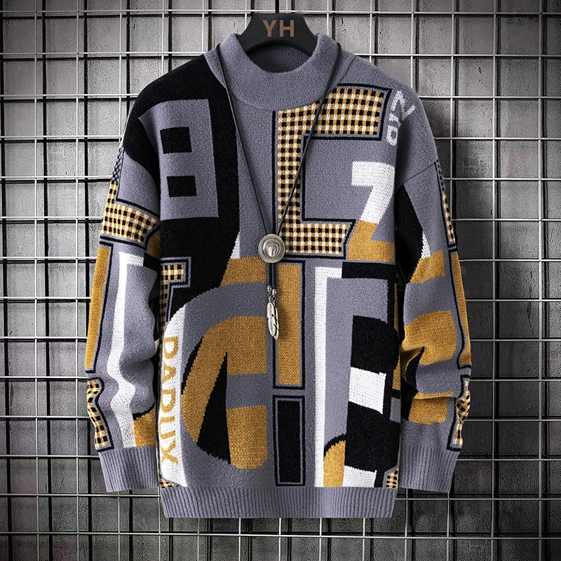 Свитера мужские, зима 2025 года, толстый свитер с буквенным узором, мужские студенческие молодежные свитера, осенние мужские шерстяные пуловеры, полные
Свитера мужские, зима 2025 года, толстый свитер с буквенным узором, мужские студенческие молодежные свитера, осенние мужские шерстяные пуловеры, полные